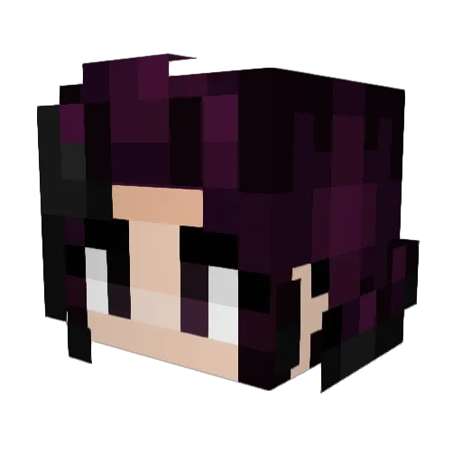 Dahleya Minecraft avatar head, 3D render