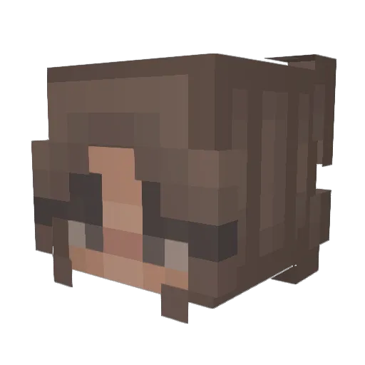 DahliaDor Minecraft avatar head, 3D render