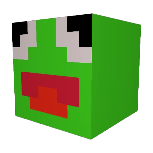 Dahlin02 Minecraft avatar head, 3D render