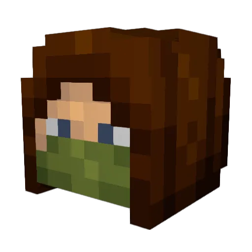 Dahliska Minecraft avatar head, 3D render