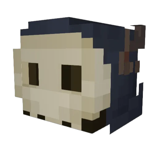 Dahlroos Minecraft avatar head, 3D render
