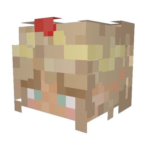 Dahlya_93 Minecraft avatar head, 3D render
