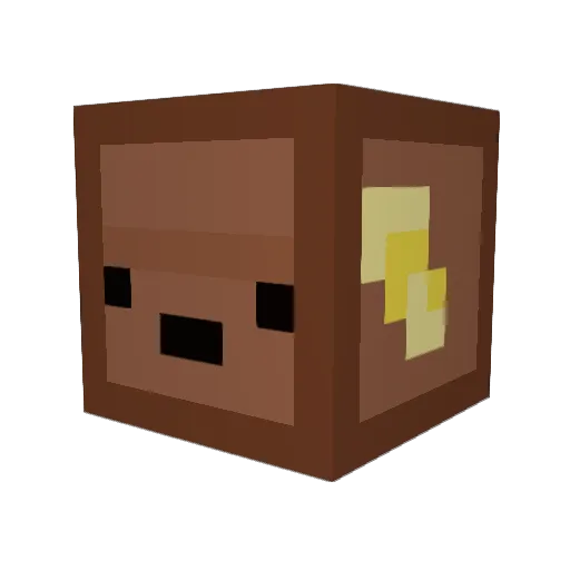 Dahmanic Minecraft avatar head, 3D render