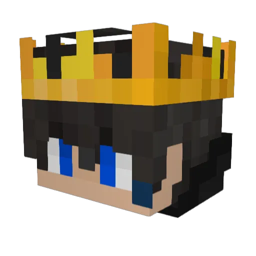 Dahmsii Minecraft avatar head, 3D render
