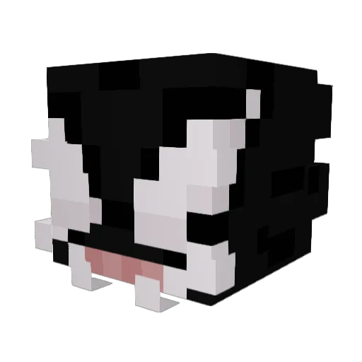 Dahn7 Minecraft avatar head, 3D render