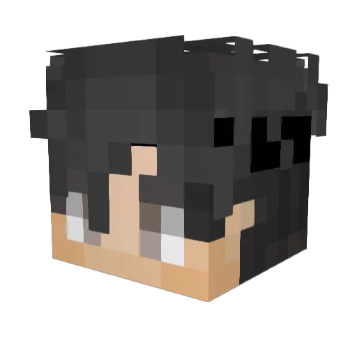 Dahnay Minecraft avatar head, 3D render
