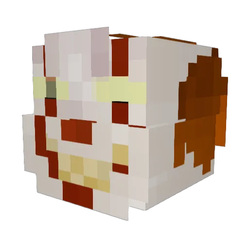 Dahogger Minecraft avatar head, 3D render