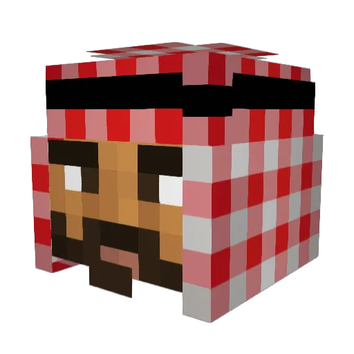 Dahoneyboy Minecraft avatar head, 3D render