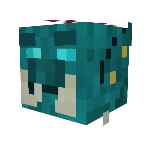 Dahrn Minecraft avatar head, 3D render