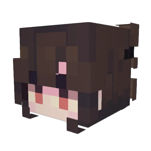 Dahwia Minecraft avatar head, 3D render
