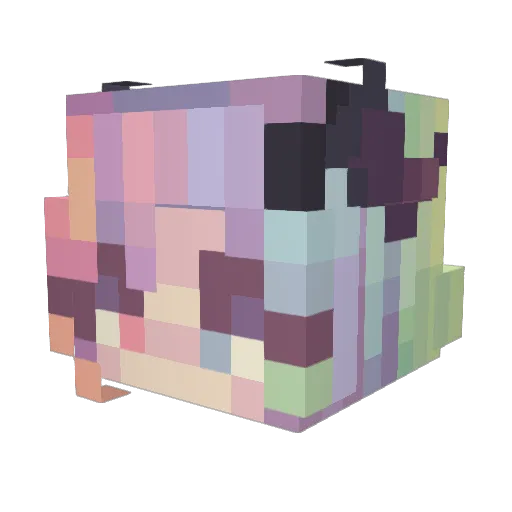Dai2Night Minecraft avatar head, 3D render