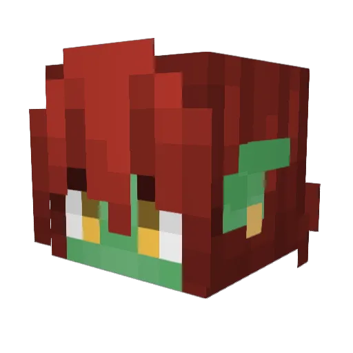 DaiBanane Minecraft avatar head, 3D render