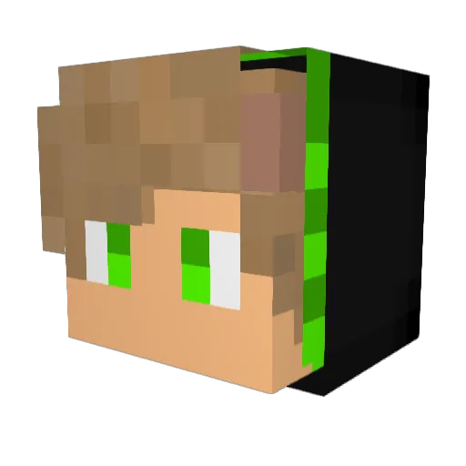 DaiHowe Minecraft avatar head, 3D render