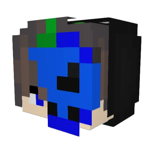 DaiMgames Minecraft avatar head, 3D render