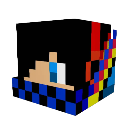 Dai_Qing Minecraft avatar head, 3D render
