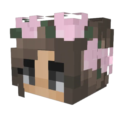 Daiaa Minecraft avatar head, 3D render