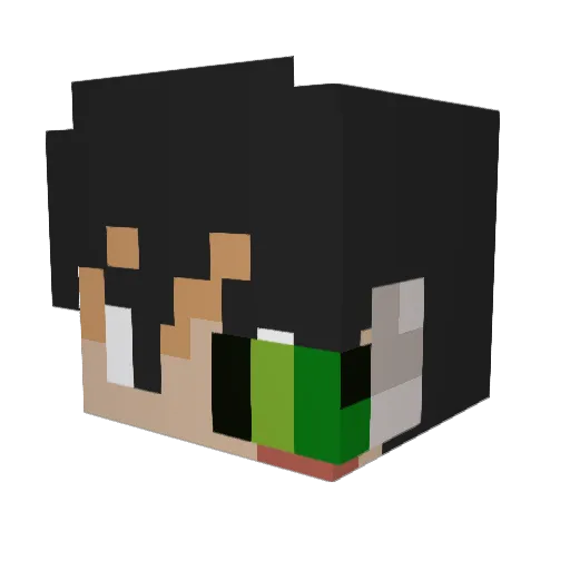 Daichi272 Minecraft avatar head, 3D render