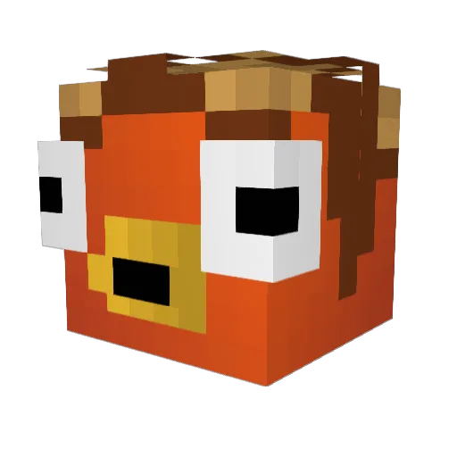 Daichi9846 Minecraft avatar head, 3D render