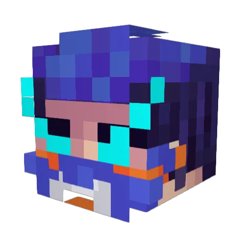 Daichips Minecraft avatar head, 3D render