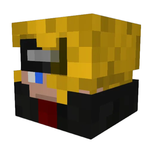 DaidaraGal Minecraft avatar head, 3D render