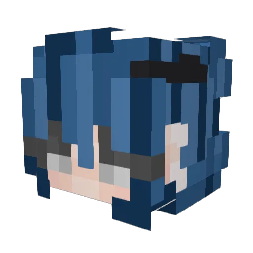 Daiea Minecraft avatar head, 3D render