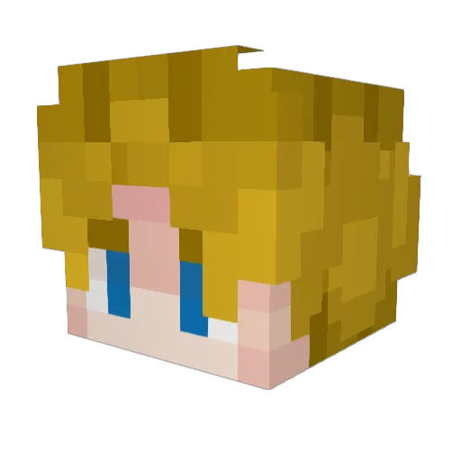 Daievid Minecraft avatar head, 3D render