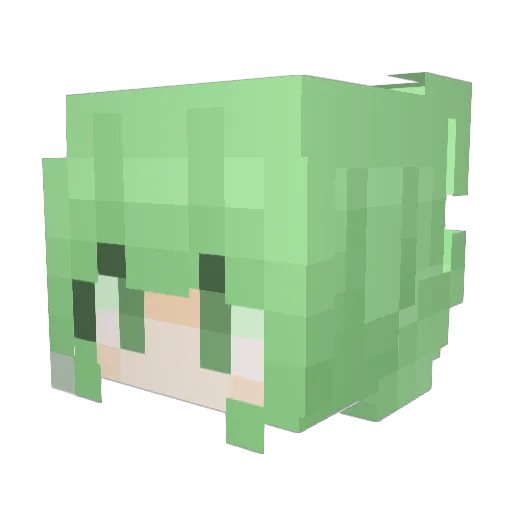 Daifu_A Minecraft avatar head, 3D render