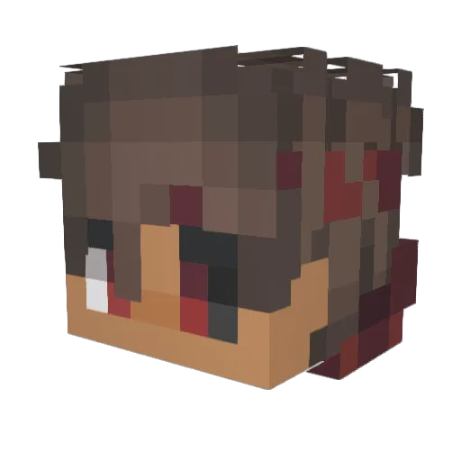 Daigharus Minecraft avatar head, 3D render