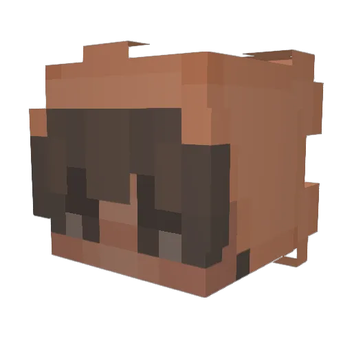 Daigo Minecraft avatar head, 3D render