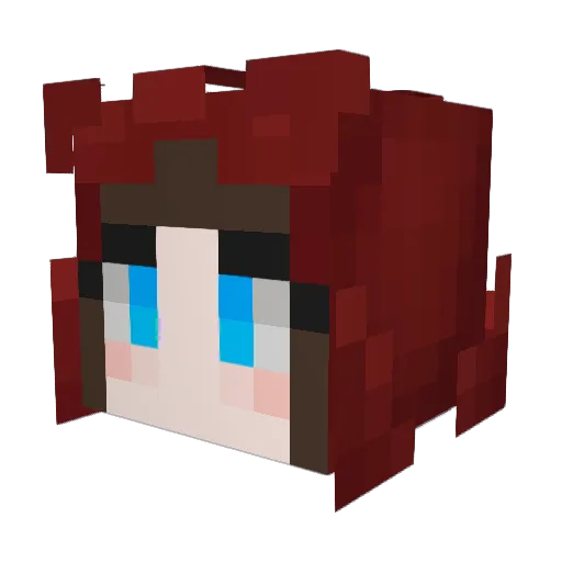 Daikalos_ Minecraft avatar head, 3D render