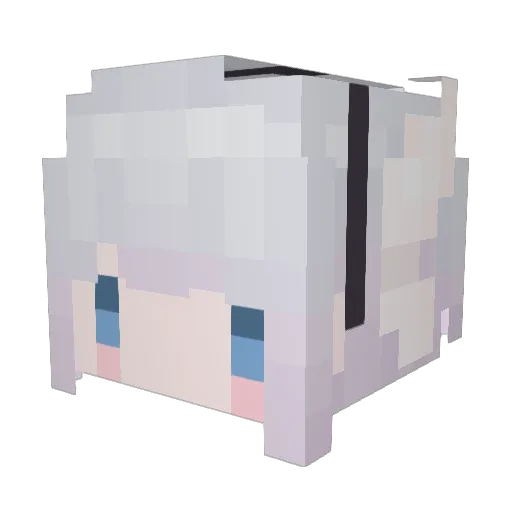 Daikih Minecraft avatar head, 3D render