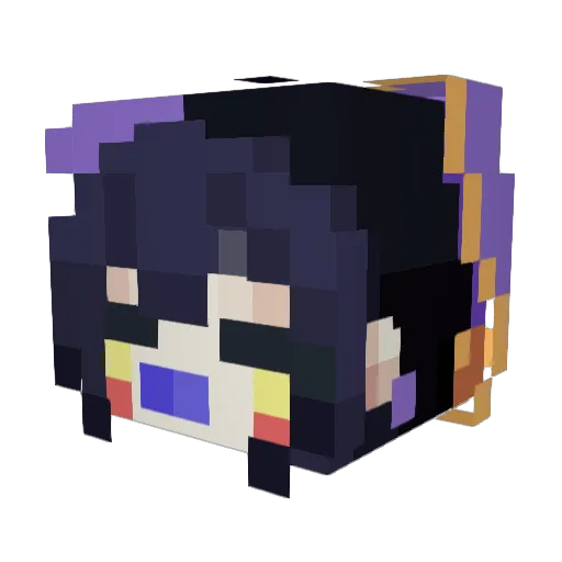 Dailaan Minecraft avatar head, 3D render