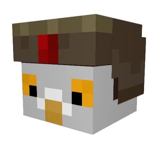 Dailey_ Minecraft avatar head, 3D render