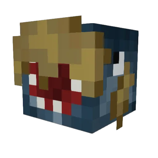 DailyChiefGuy Minecraft avatar head, 3D render