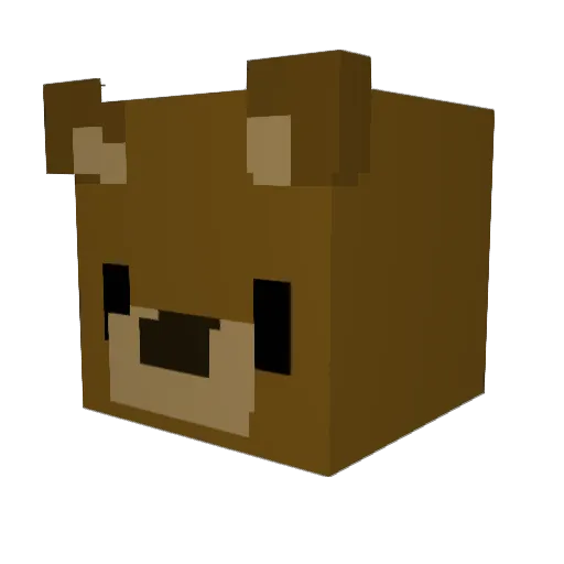 DailyDumm Minecraft avatar head, 3D render