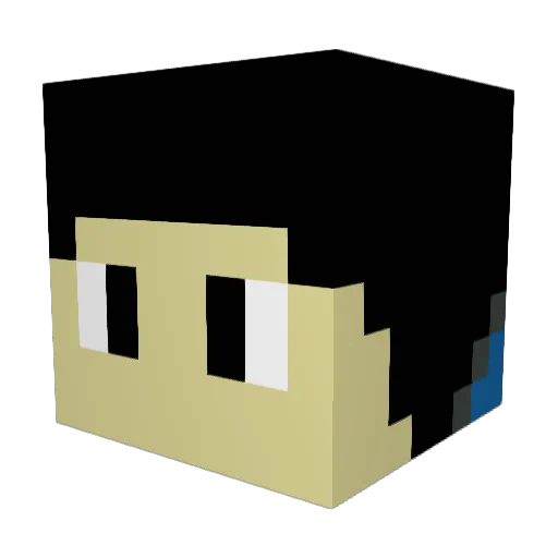 DailyTv Minecraft avatar head, 3D render