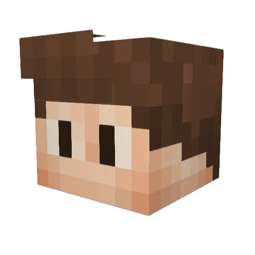 Daim_ Minecraft avatar head, 3D render