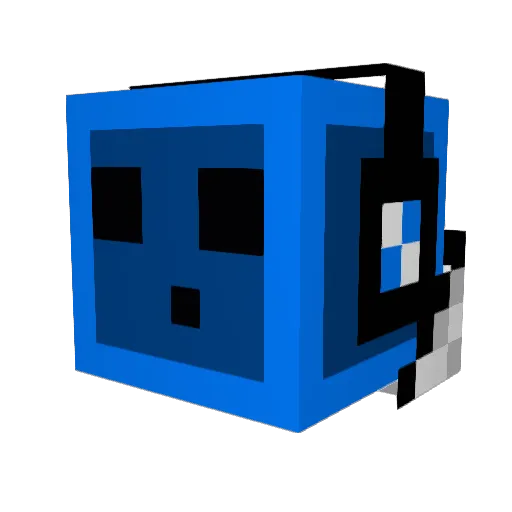 Daimondman Minecraft avatar head, 3D render