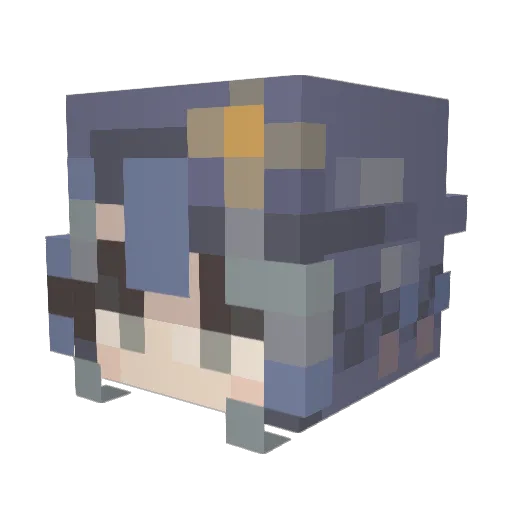 Daimxxrain Minecraft avatar head, 3D render