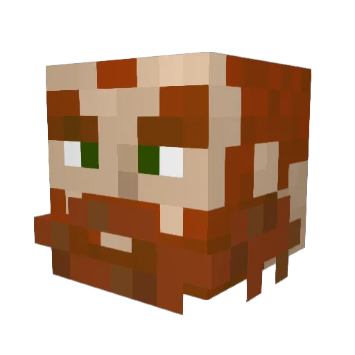 Dain_II_Ironfoot Minecraft avatar head, 3D render