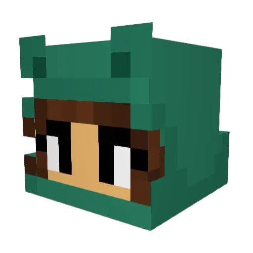 DainaR Minecraft avatar head, 3D render