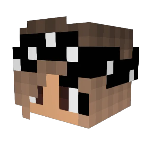 Dainaam Minecraft avatar head, 3D render