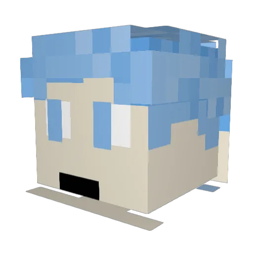 Dainlord Minecraft avatar head, 3D render