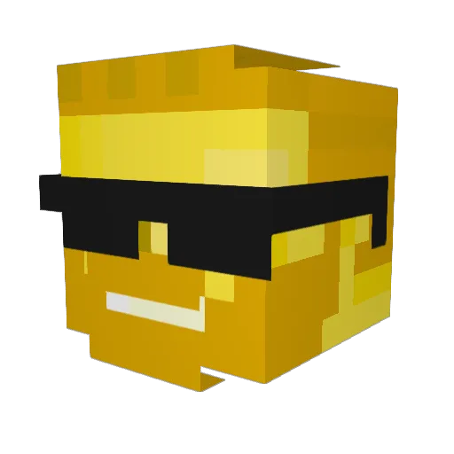 Daintycreator Minecraft avatar head, 3D render