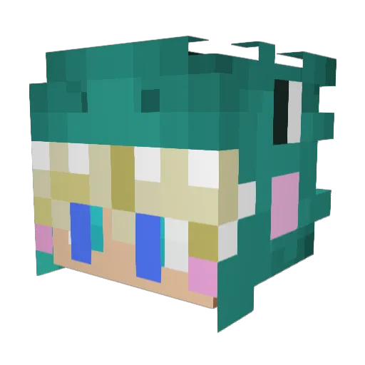 Dainy9 Minecraft avatar head, 3D render