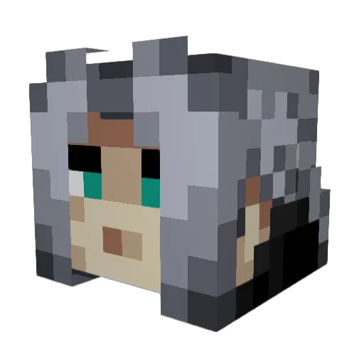 Daioken Minecraft avatar head, 3D render