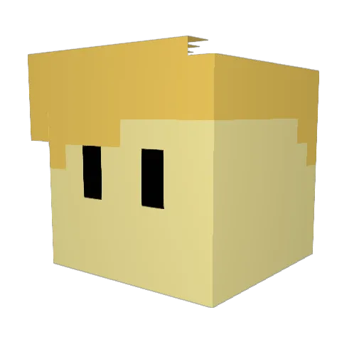 Dairkak Minecraft avatar head, 3D render