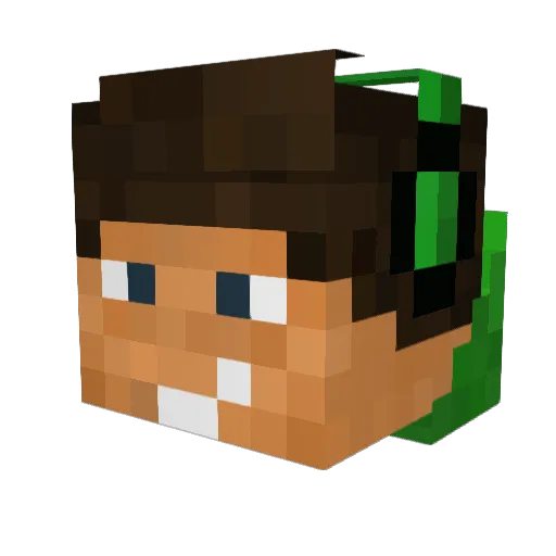 DaironX_GAMES Minecraft avatar head, 3D render