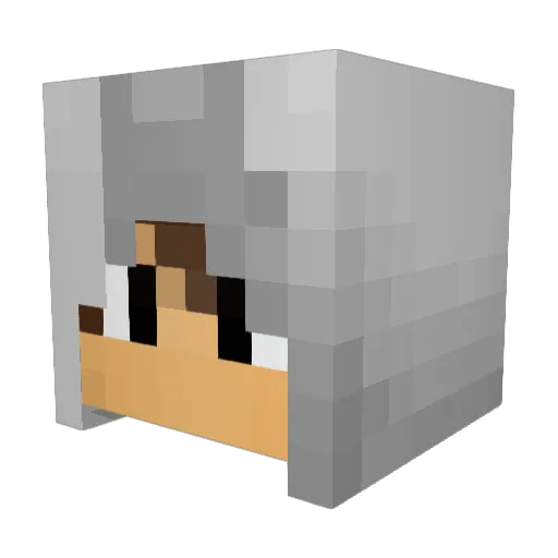 Dairy_Liu Minecraft avatar head, 3D render