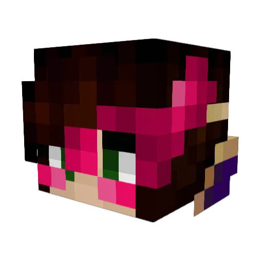 DaisX Minecraft avatar head, 3D render